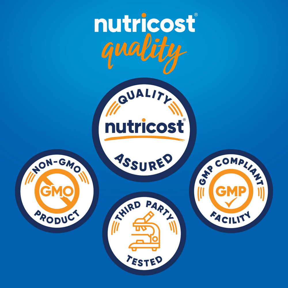Close-up of Nutricost Spermidine Wheat Germ Extract capsules highlighting vegetarian formula