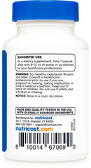 Nutricost Tudca 500mg packaging label with certifications and quality.