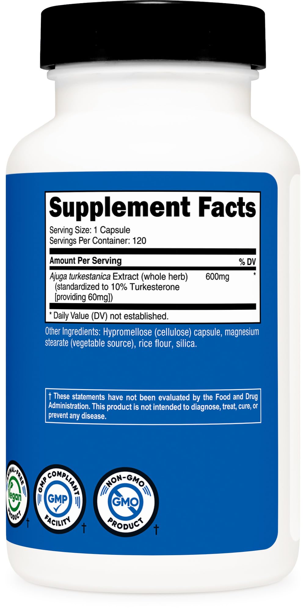 Nutricost Turkesterone bottle on a shelf ready for daily use.