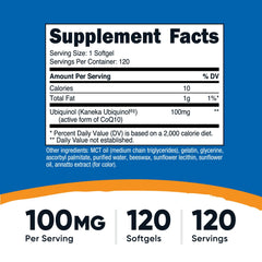 Close-up of Nutricost ubiquinol softgels highlighting smooth capsules.