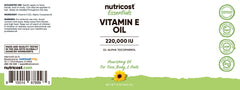 Dropper dispensing Nutricost Vitamin E Oil for easy topical use.