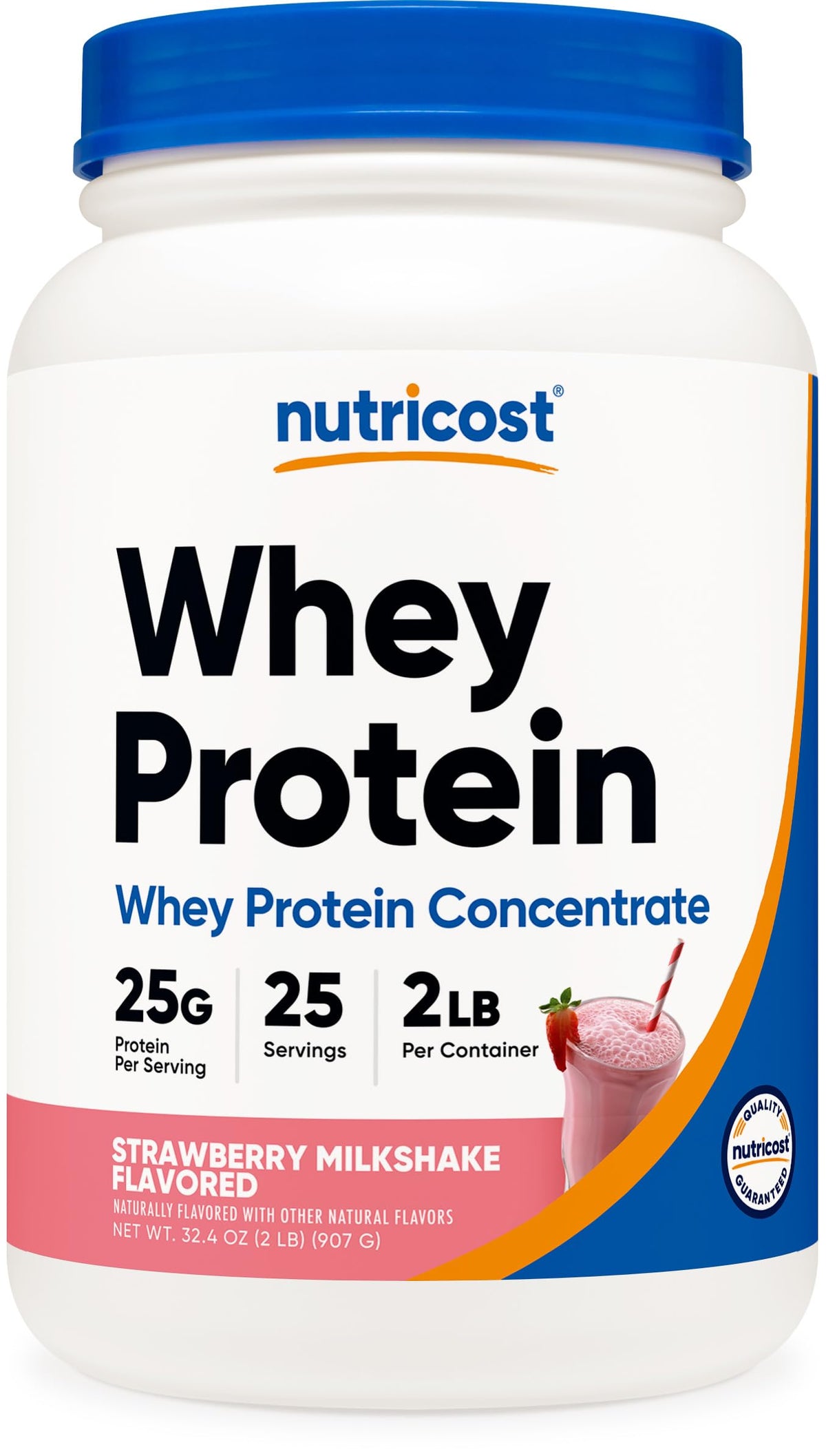 Nutricost Whey Protein Concentrate Strawberry Milkshake bottle — convenient daily protein source