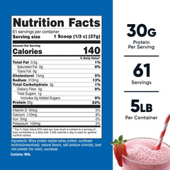 Close-up of Nutricost Strawberry Milkshake shake in cup with creamy texture