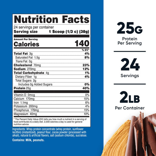 Nutricost scoop for chocolate peanut butter shakes.