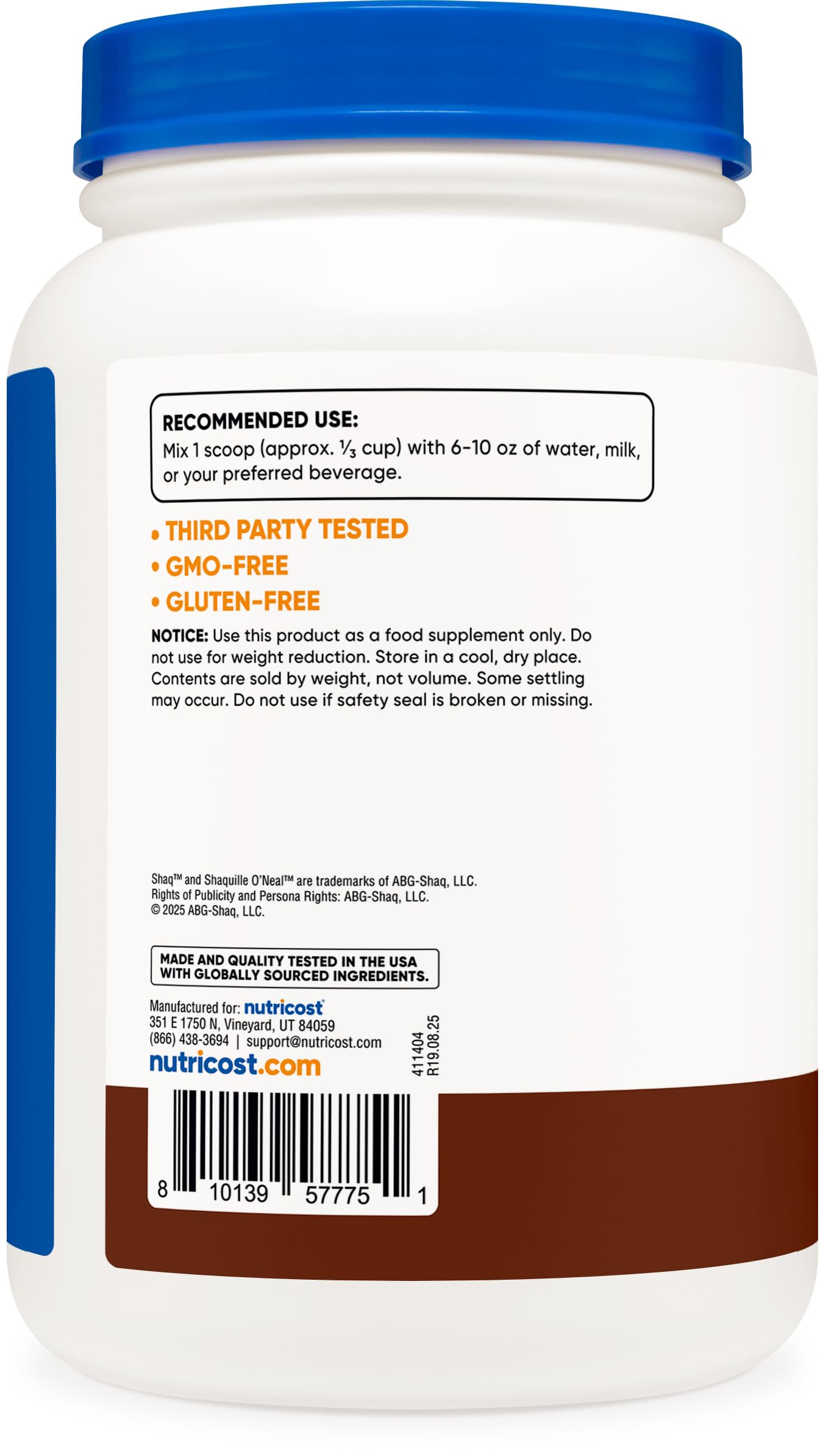 Nutricost Whey Protein Concentrate Shaq's Double Double Chocolate mixed shake ready-to-drink option