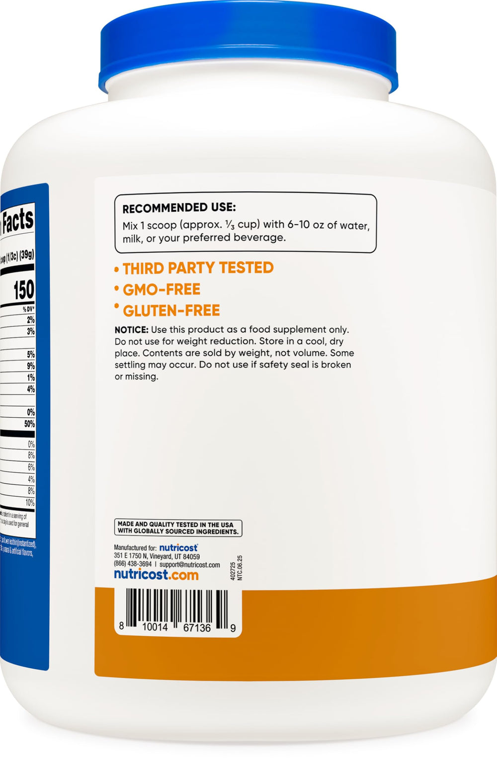  Nutricost Whey Protein Isolate powder close-up to show mixability