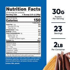 Scoop of Nutricost Whey Protein Isolate chocolate peanut butter for post workout fueling.