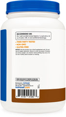 Nutricost Whey Protein Isolate Mocha tub on kitchen counter for convenient daily shakes