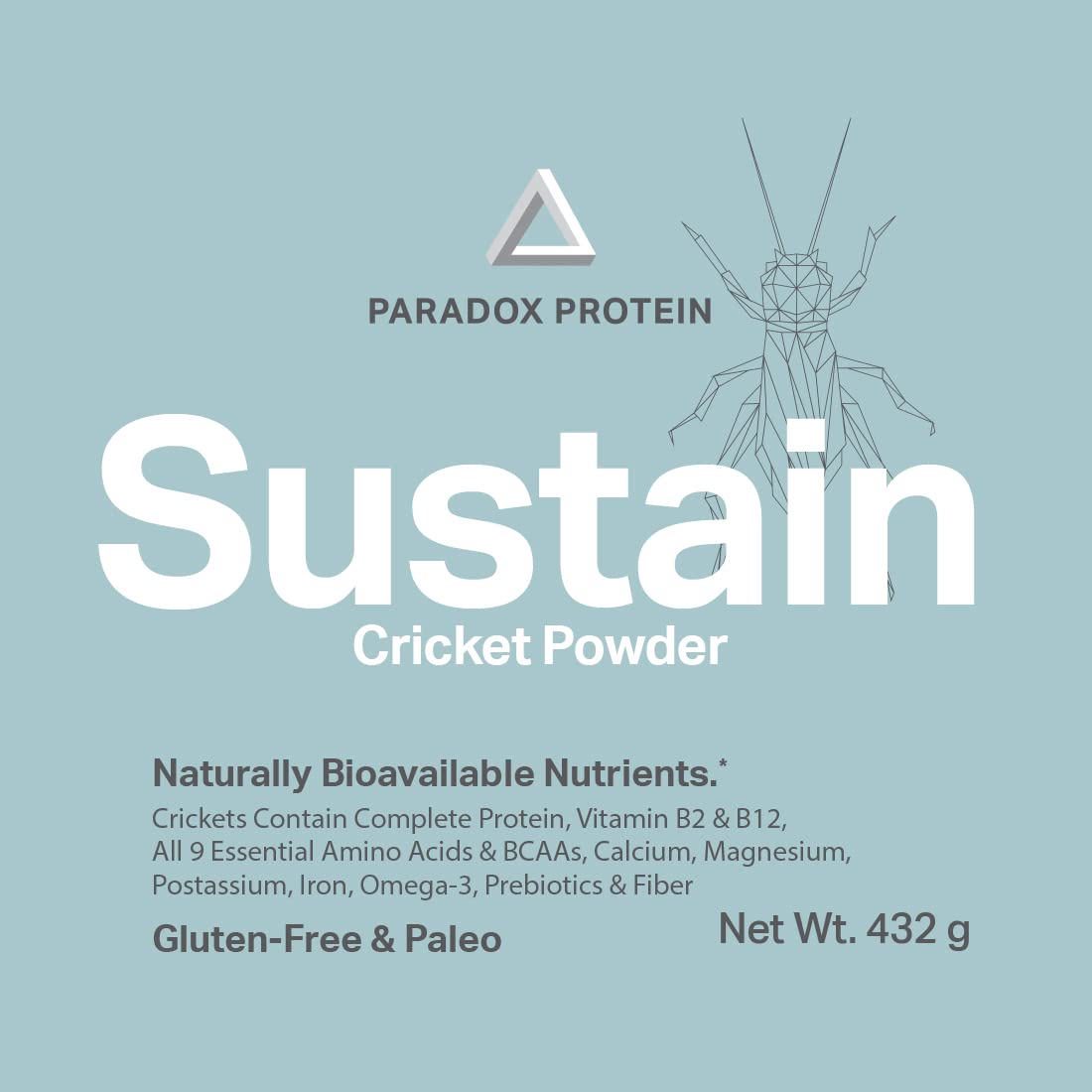 NutriCricket Paradox baking-ingredient — protein boost for baked goods.
