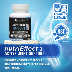 nutriEffect Active Joint Support bottle label closeup highlights key nutrients for joints