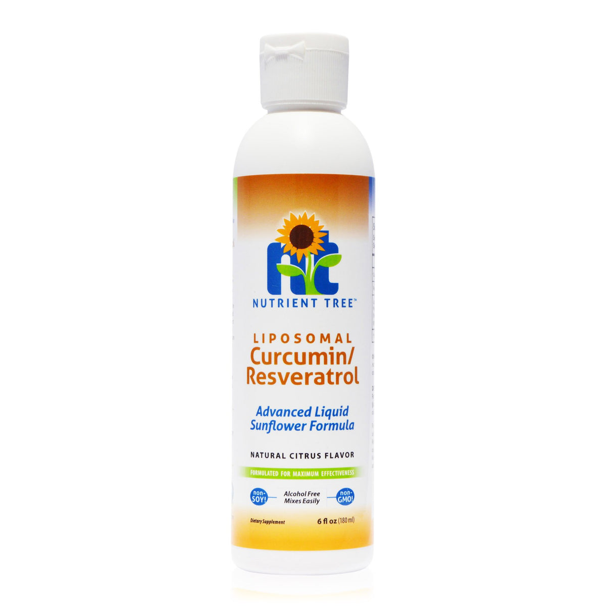 Nutrient Tree Liposomal Curcumin bottle with alcohol-free formula for daily antioxidant support.
