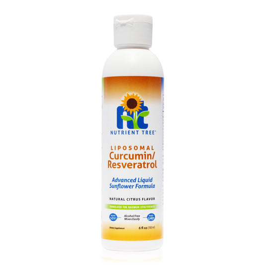 Nutrient Tree Liposomal Curcumin bottle with alcohol-free formula for daily antioxidant support.