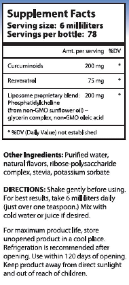 Nutrient Tree liposomal curcumin-resveratrol glass bottle close-up packaging quality