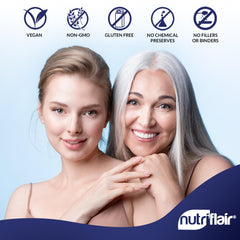 NutriFlair satisfaction assurance stamp reassures purchase confidence.