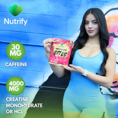 Nutrify Daily Creatine Gummies in gym bag signals on-the-go training support