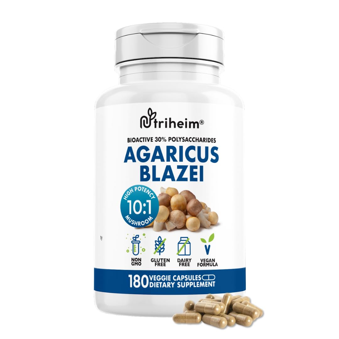 Nutriheim Agaricus Blazei organic extract bottle front for versatile immune support