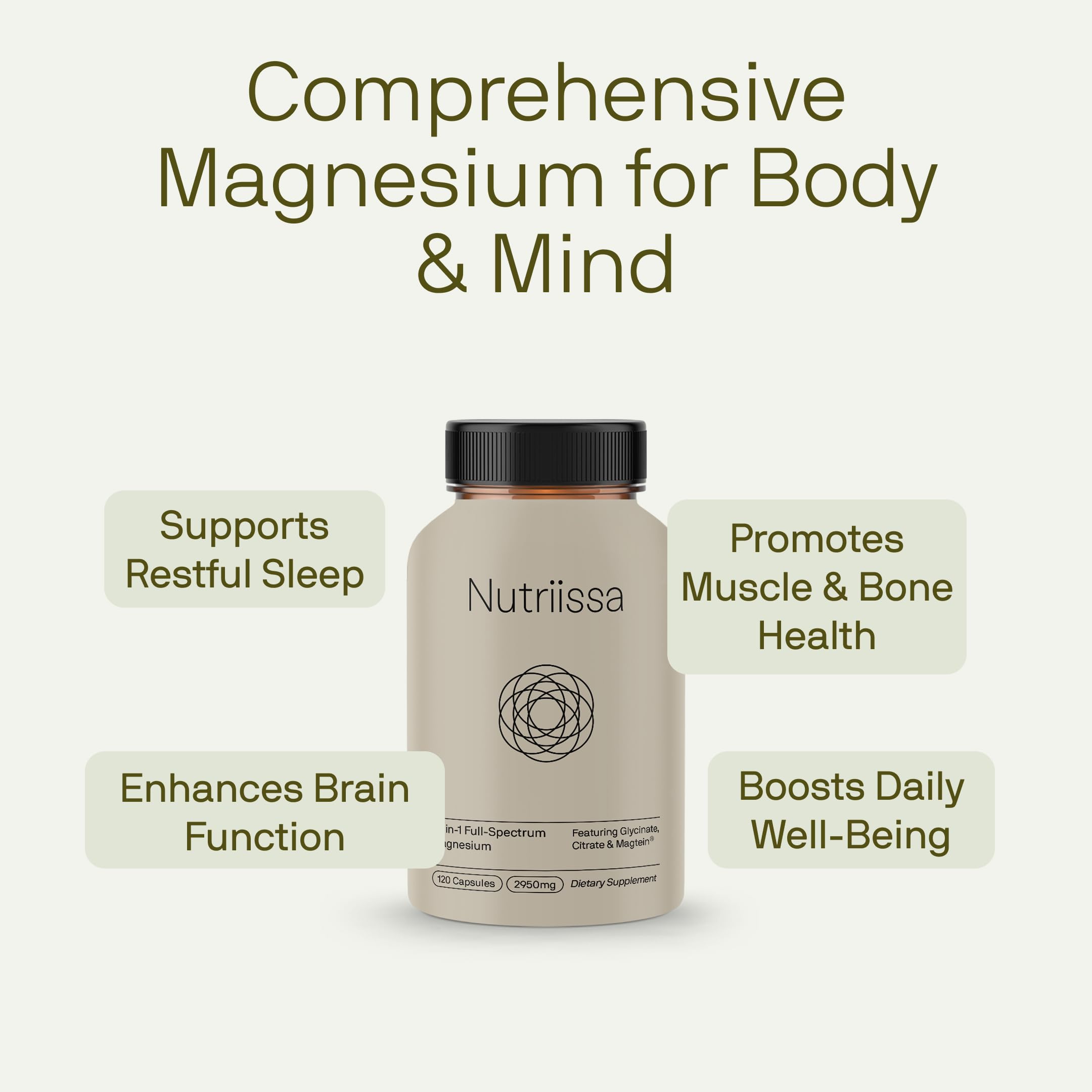 Nutriissa bottle with QR COA label signaling transparency and purity