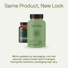Nutriissa K1-K2-D3 capsules close-up highlighting balanced nutrition.