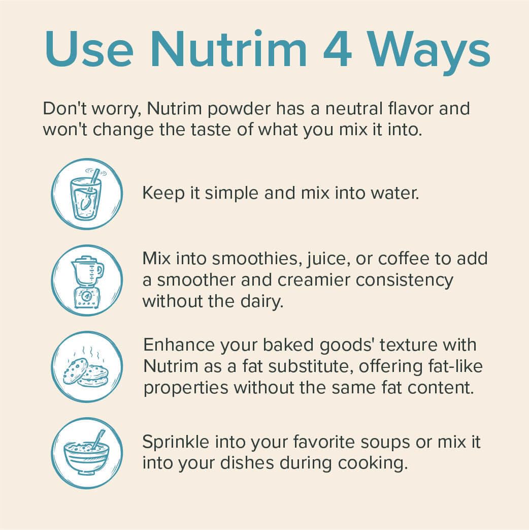 NUTRIM heart-friendly diet idea image shows everyday meal versatility.