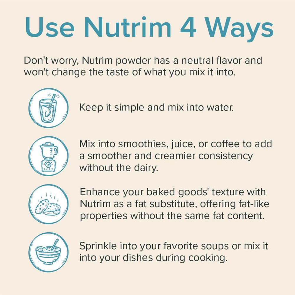 NUTRIM heart-friendly diet idea image shows everyday meal versatility.