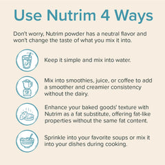 NUTRIM heart-friendly diet idea image shows everyday meal versatility.