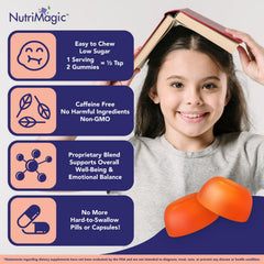 NutriMagic packaging front displays 60 gummies for convenient daily use