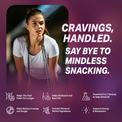 ByeBye Cravings capsules close-up highlighting convenient daily use.