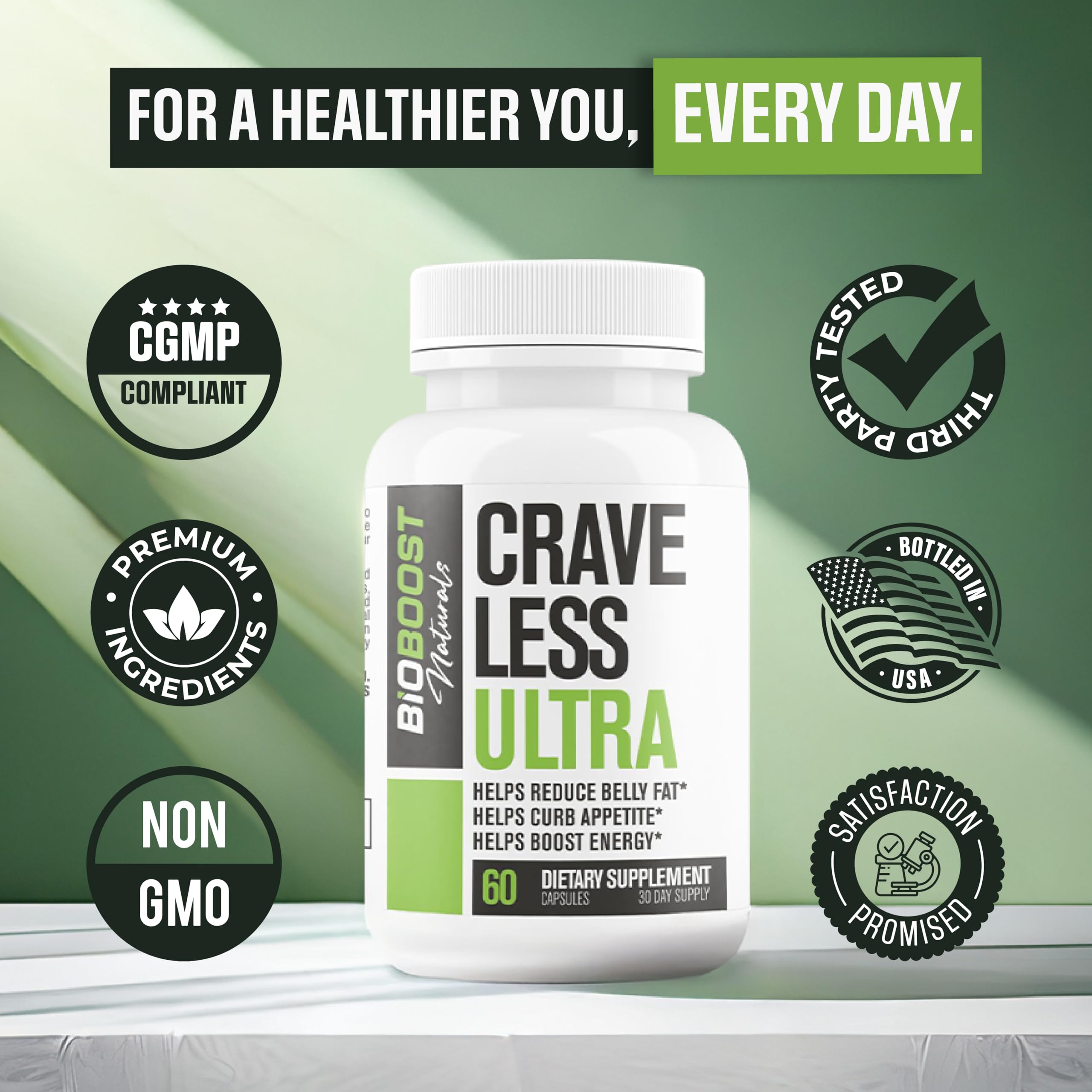 Crave Less Ultra box showcased as a convenient daily option.
