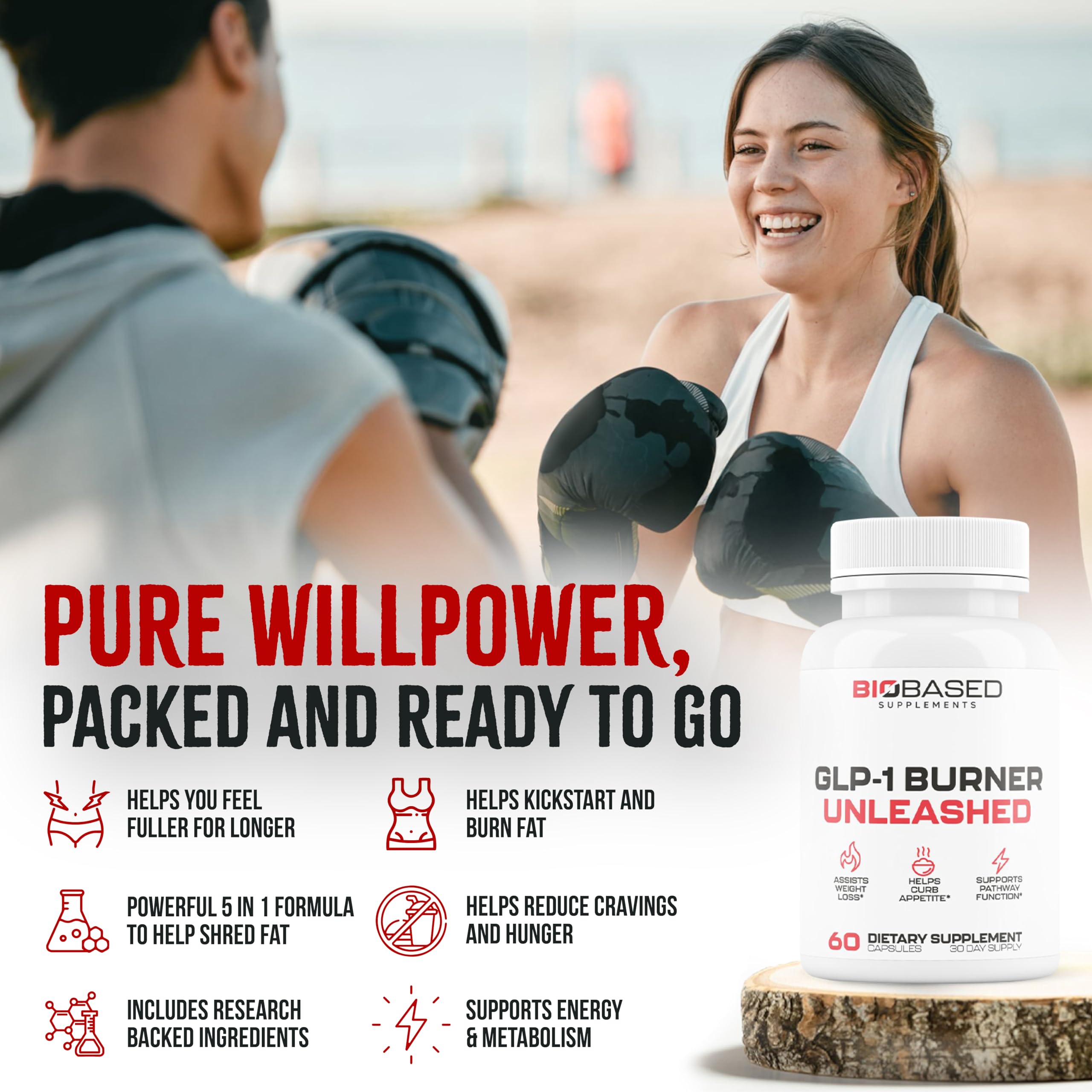 Nutrimend IQ GLP-1 Burner daily dose shows taking capsules with meals