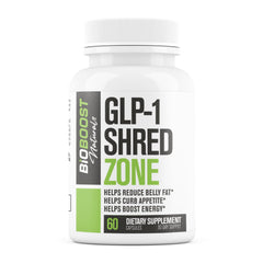 Nutrimend IQ GLP-1 Shred Zone bottle front with capsules for daily appetite support.