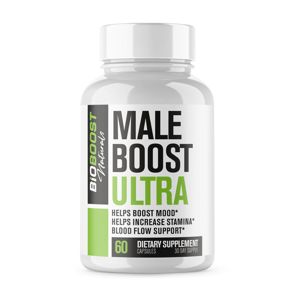 Nutrimend IQ Male Boost Ultra bottle for daily vitality support.