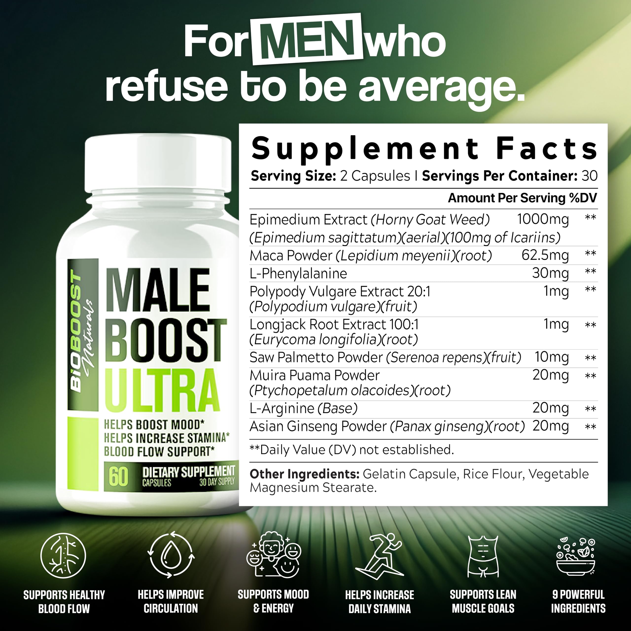 Nutrimend IQ Male Boost Ultra capsules close-up for easy, on-the-go energy.