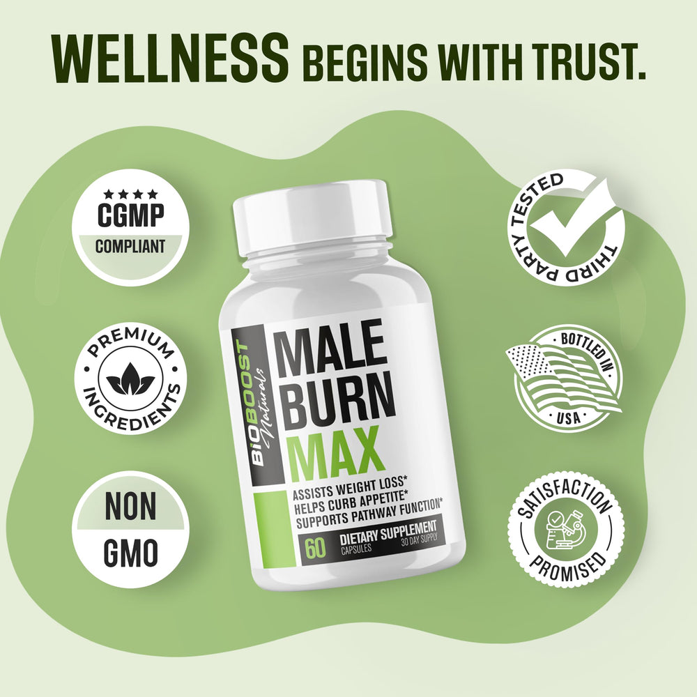 Nutrimend IQ Male Burn Max energy-metabolism shot illustrates boosted focus and activity during workouts