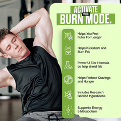 Nutrimend IQ Male Burn Max hunger-control display demonstrates longer fullness and fewer mid-day temptations