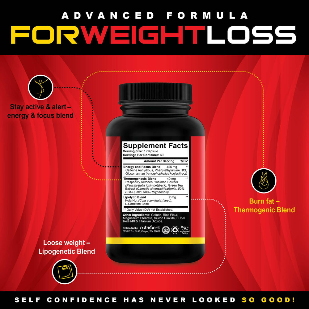 Nutriment Quick Ten bottle back label with dosage and ingredients.