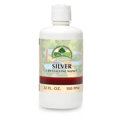 NutriNoche Organa crystalline silver 32oz bottle ready for daily use