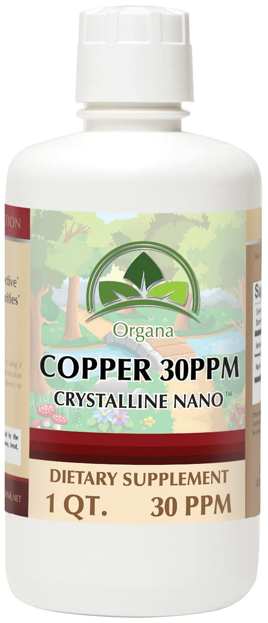 NutriNoche Organa Pure bottle highlights pure crystalline copper formula for everyday use.