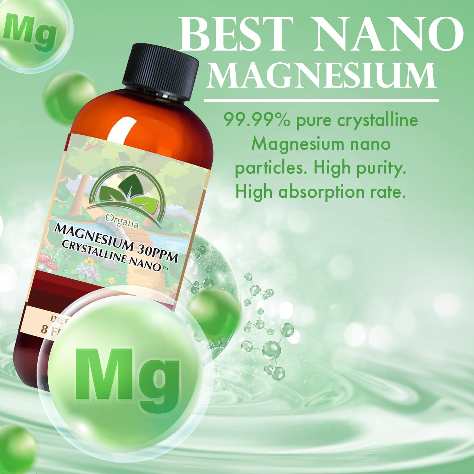 Organa Pure label highlighting gluten-free vegan formula.