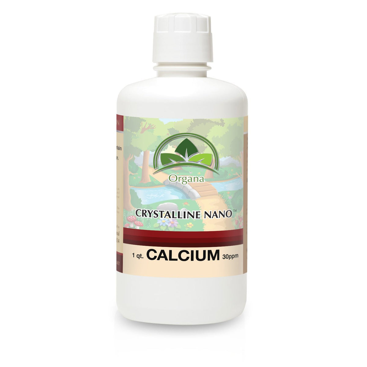 NutriNoche Organa Pure liquid calcium bottle closeup highlights high purity formula