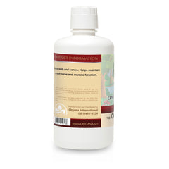 NutriNoche Organa Pure liquid calcium pour action shows easy daily dosing