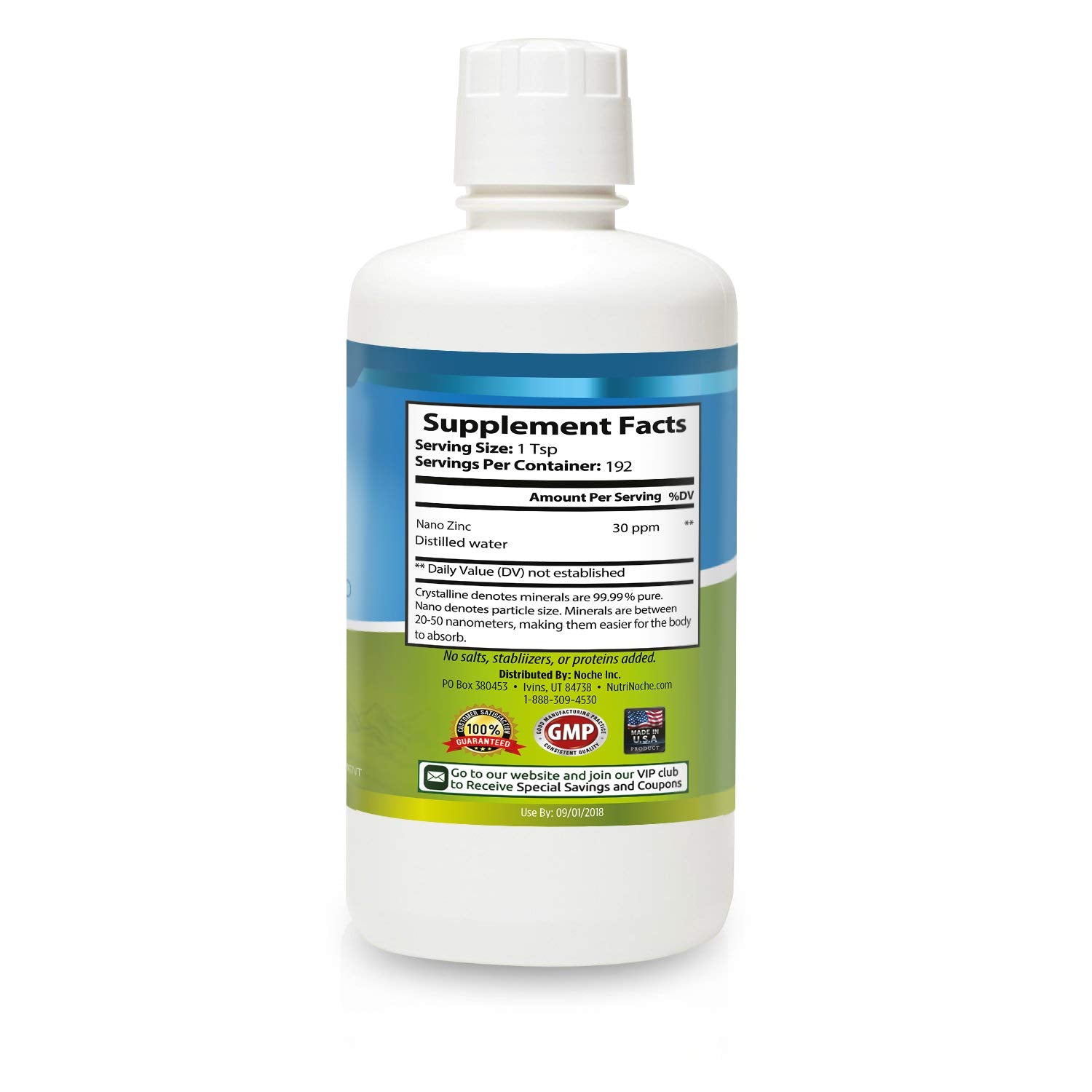 Nutrinoche pure vapor distilled water visual reinforcing ingredient purity