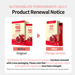 NUTRIONELIFE Pomegranate Collagen Stick Pack: portable beauty snack for daytime routines.