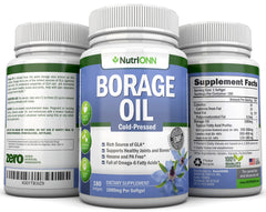 NutriONN Borage Oil lab-testing seal ensures safety and quality.