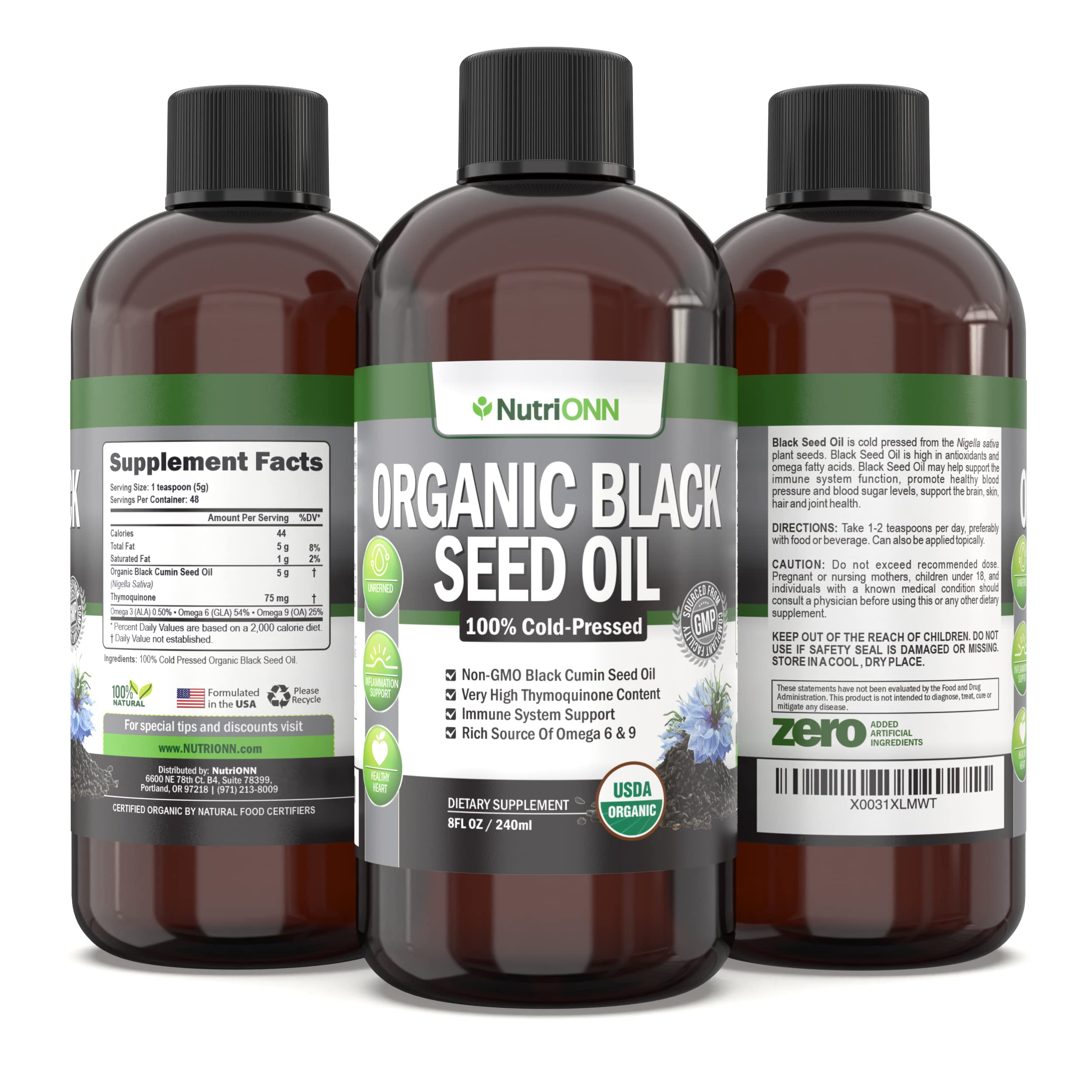 Omega fatty acids and non-GMO ingredients iconography.