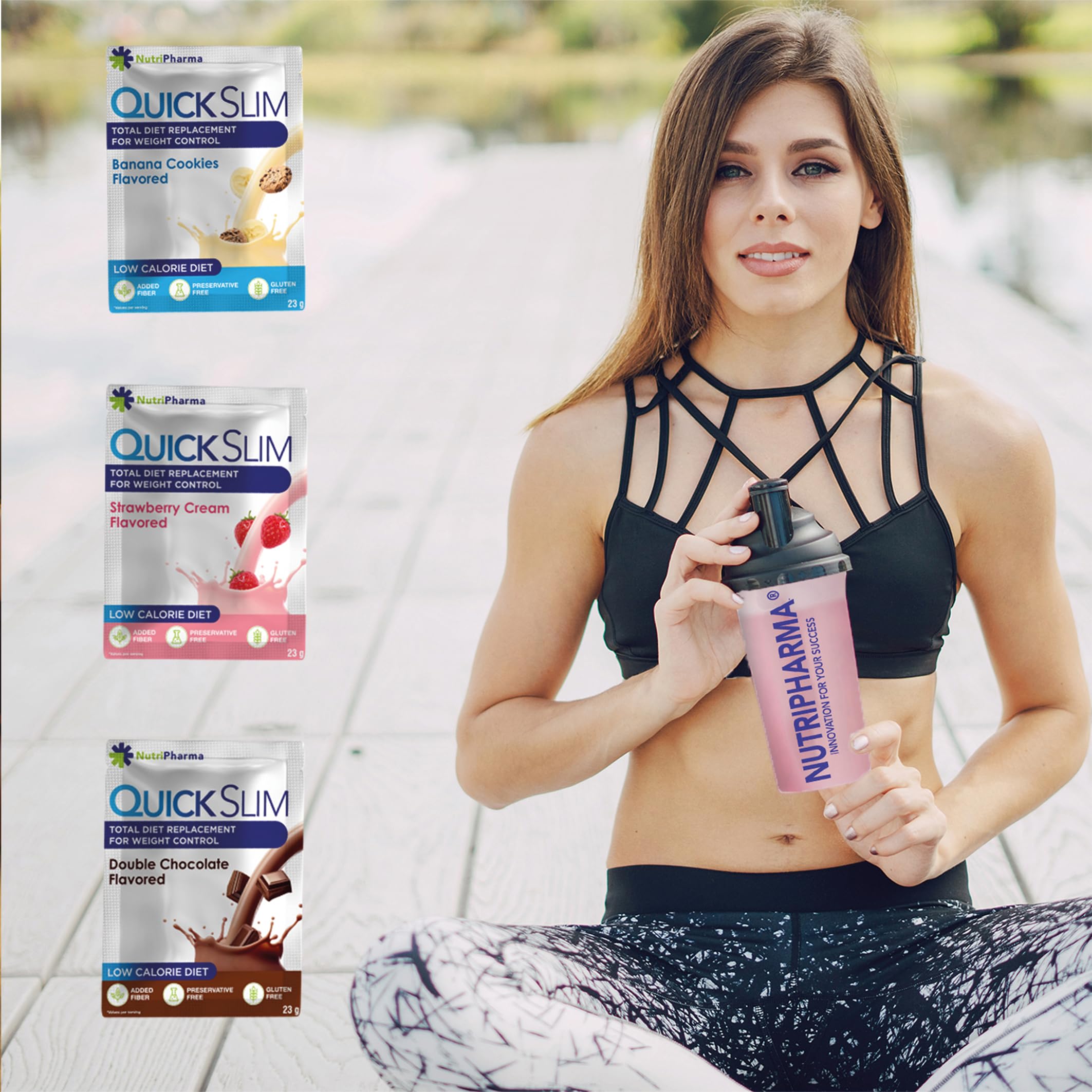 Nutripharm Quick Slim features 27 vitamins and minerals daily