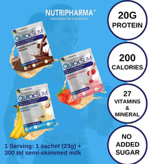 Nutripharm Quick Slim double chocolate sachet with creamy texture