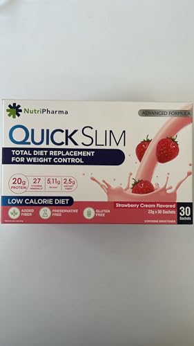 NUTRIPHARMA Quick Slim shake being mixed with milk for a quick breakfast