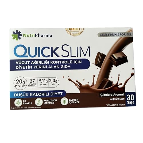 Nutripharma Quick Slim on-the-go sachets in a gym bag setup.