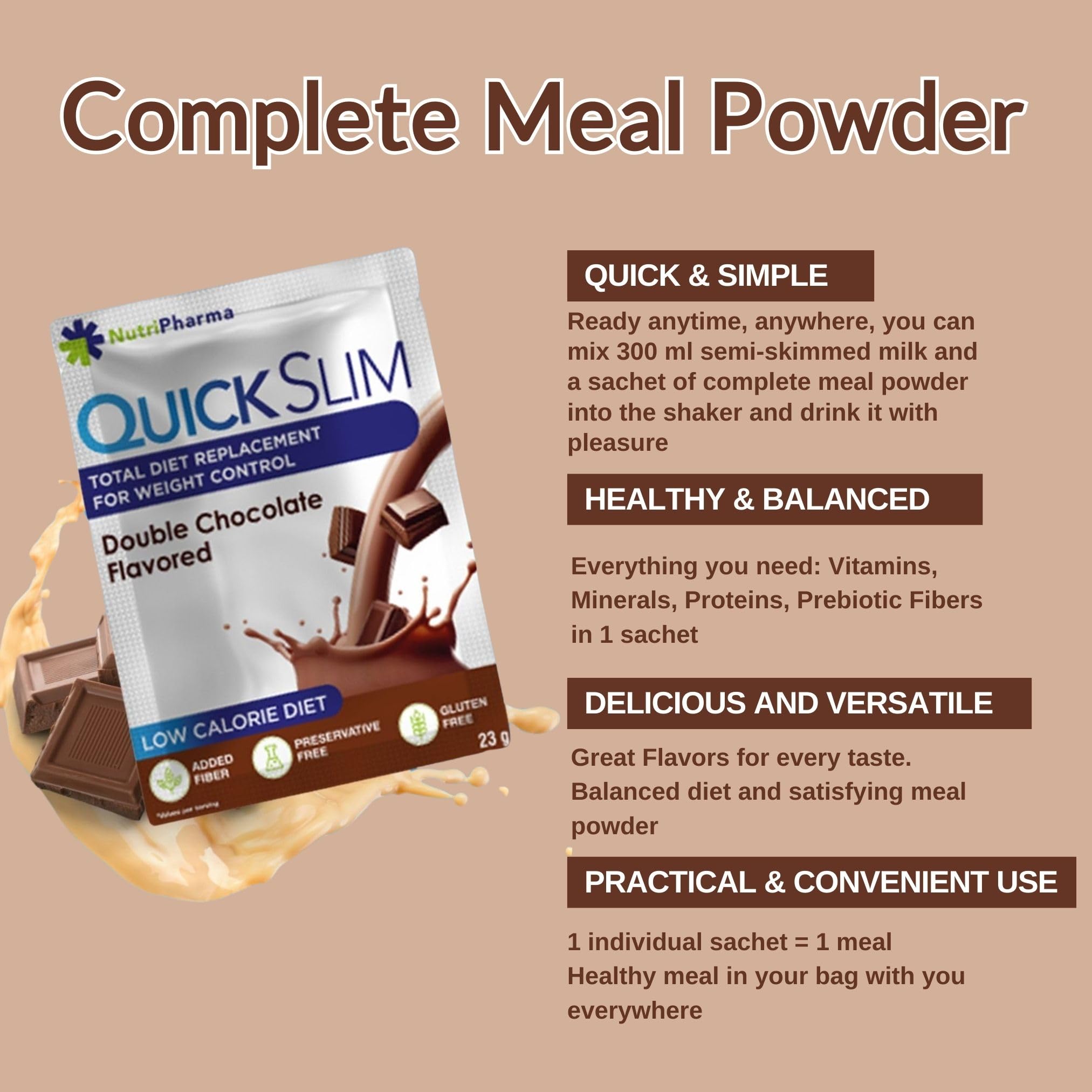 Nutripharma Quick Slim shake ready to blend in a shaker.