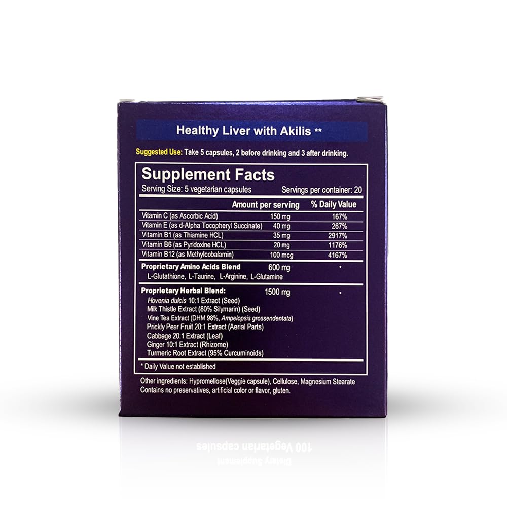 Nutripia Akilis capsules on counter representing daily use.